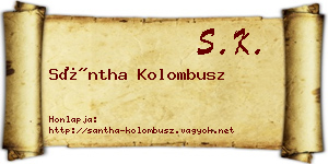 Sántha Kolombusz névjegykártya